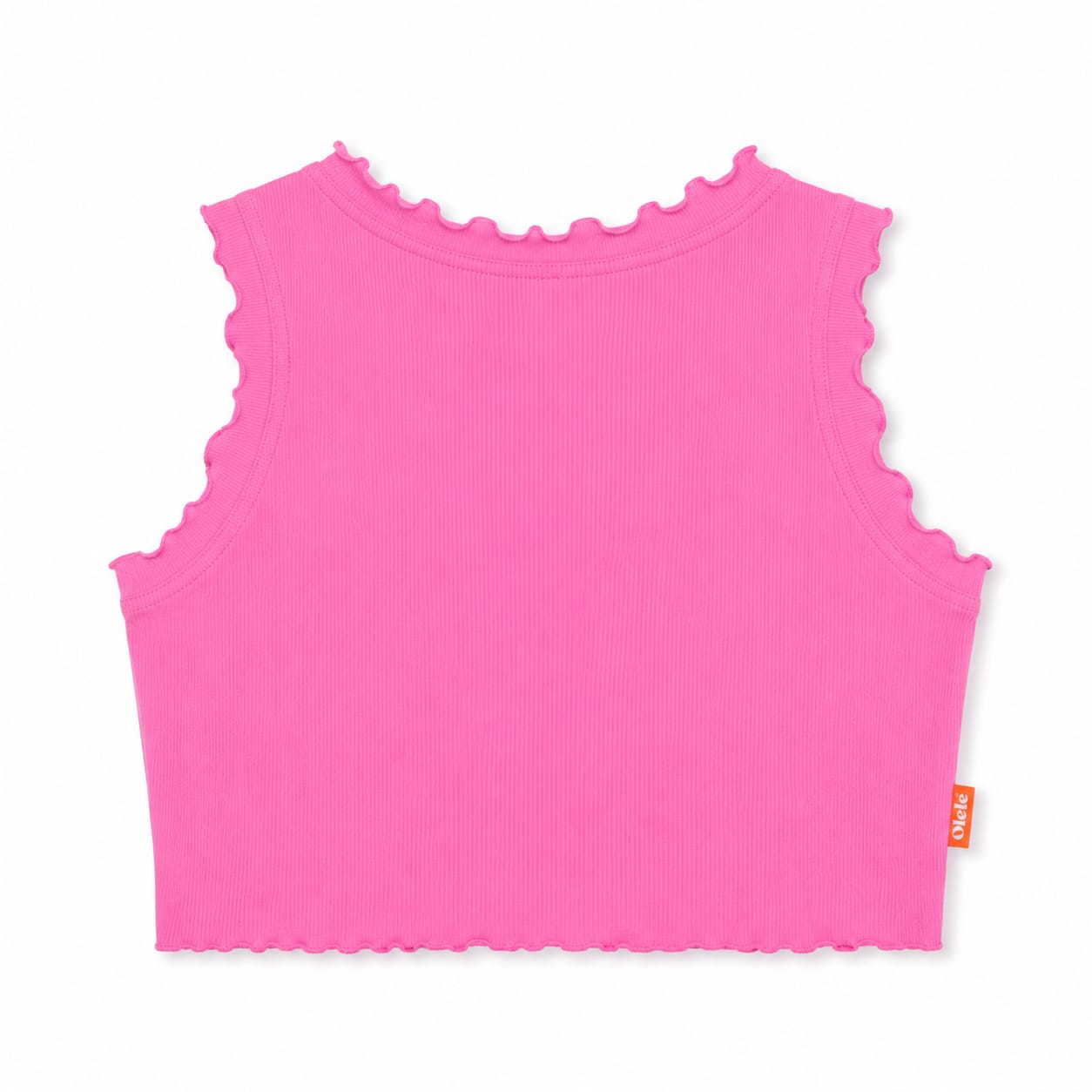 Olele® Girls Cotton Rib Crop Top - Pink