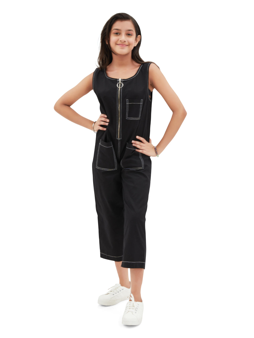 Olele® Jupiter Jumpsuit - Black Cotton Twill