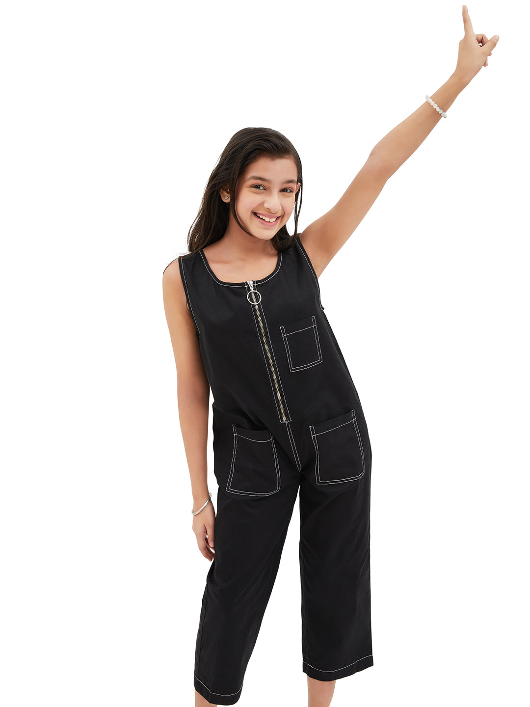 Olele® Jupiter Jumpsuit - Black Cotton Twill