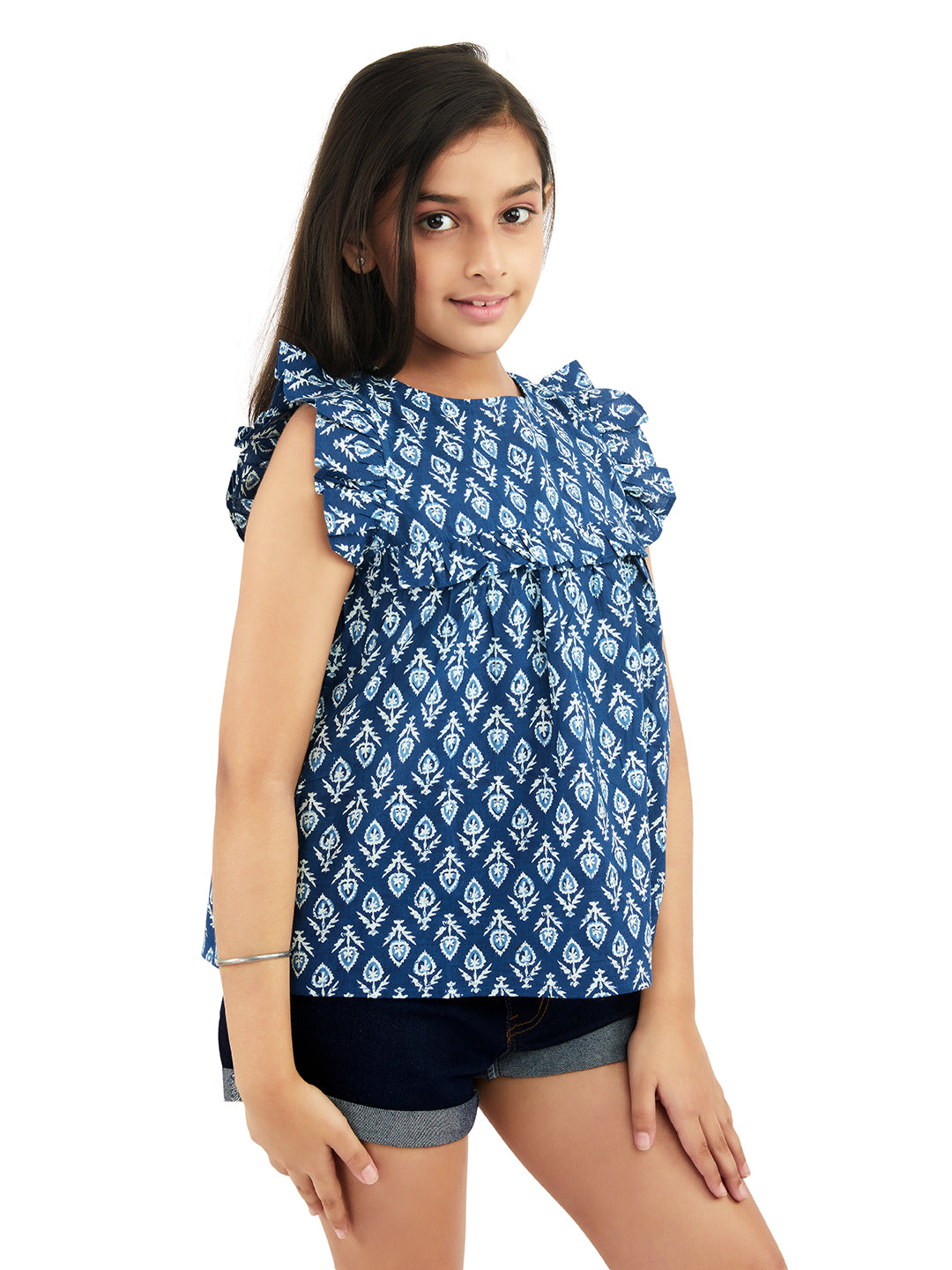 Olele® Indigo Blue Cotton Top