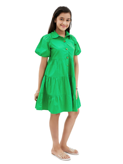 Olele® Lucy Shirt Dress - Forest Green