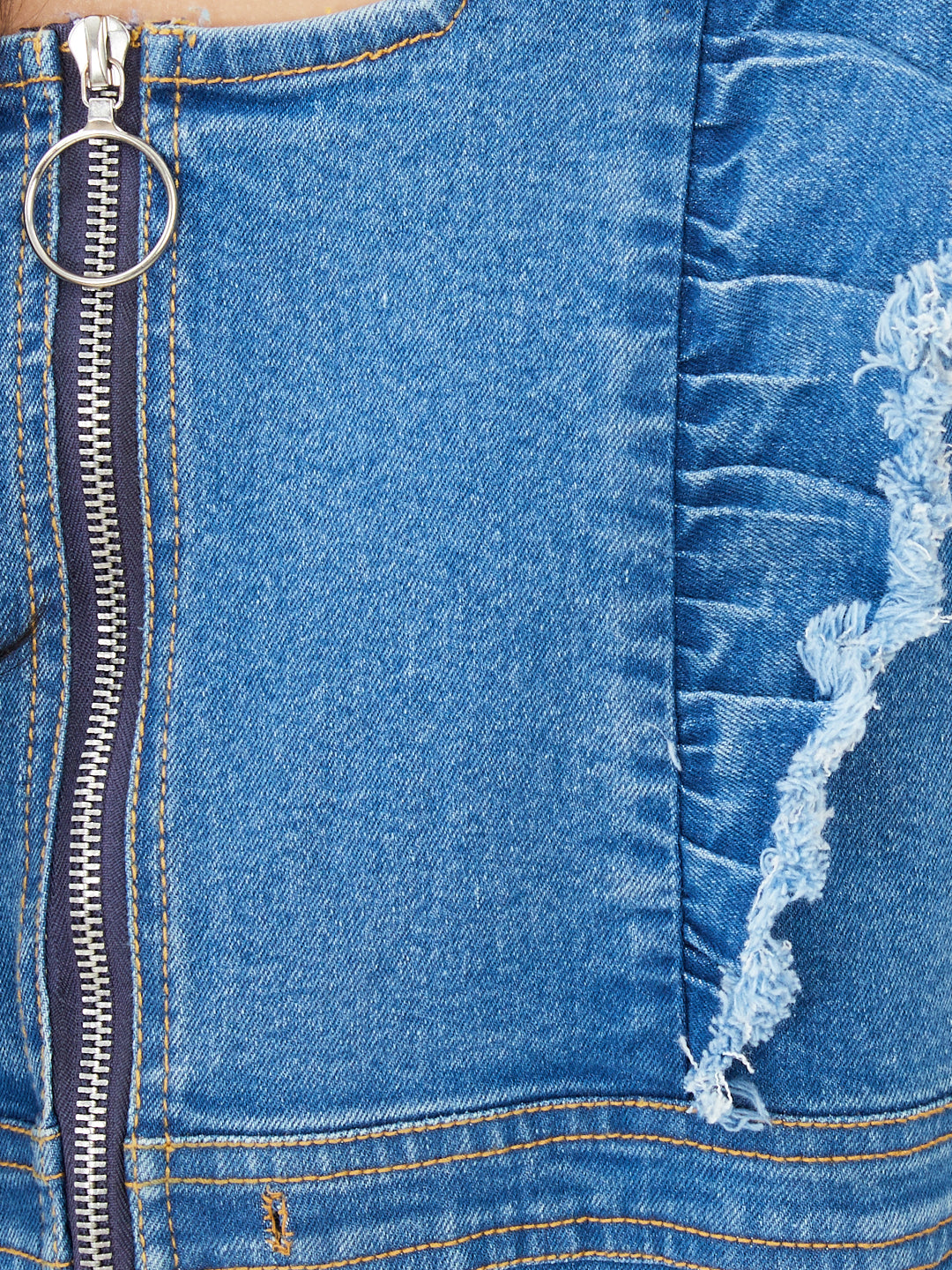 Olele® Girls Zipper June Jumpsuit - Denim