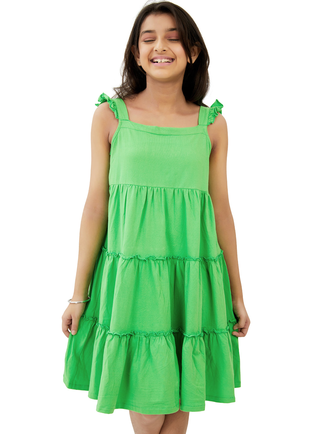 Olele® Ginny Cotton Dress - Green