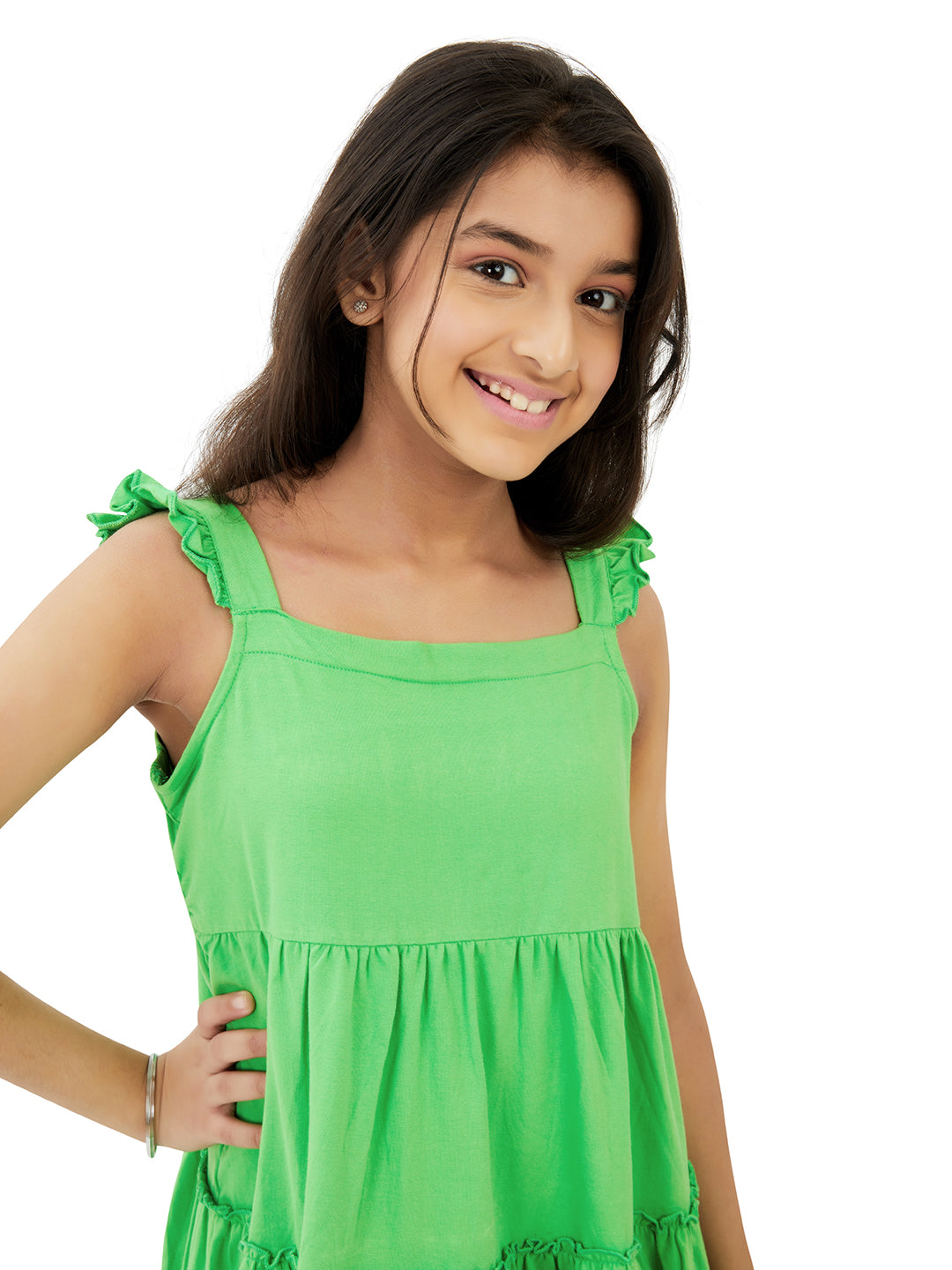 Olele® Ginny Cotton Dress - Green