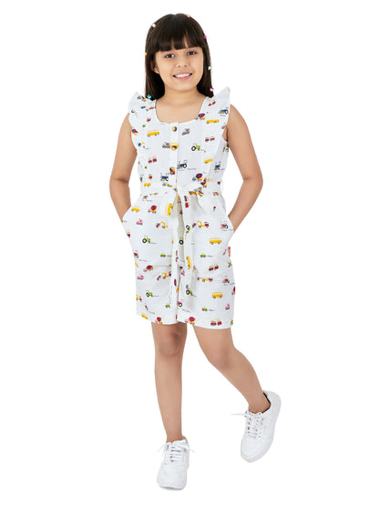 Olele® Girls May Romper - Toys Printed Cotton