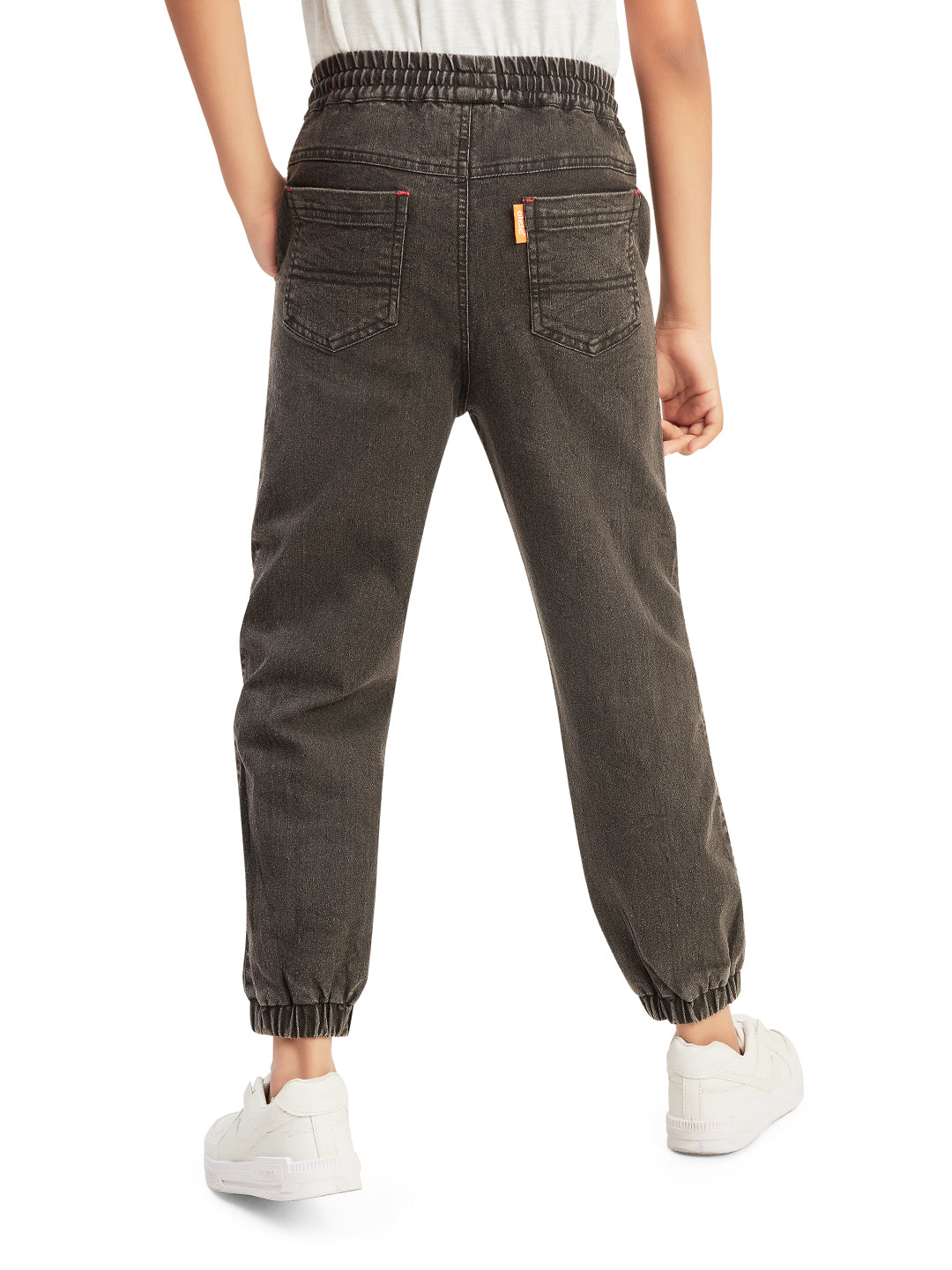Olele® Boys Cotton Denim Pull On Jeans - Black