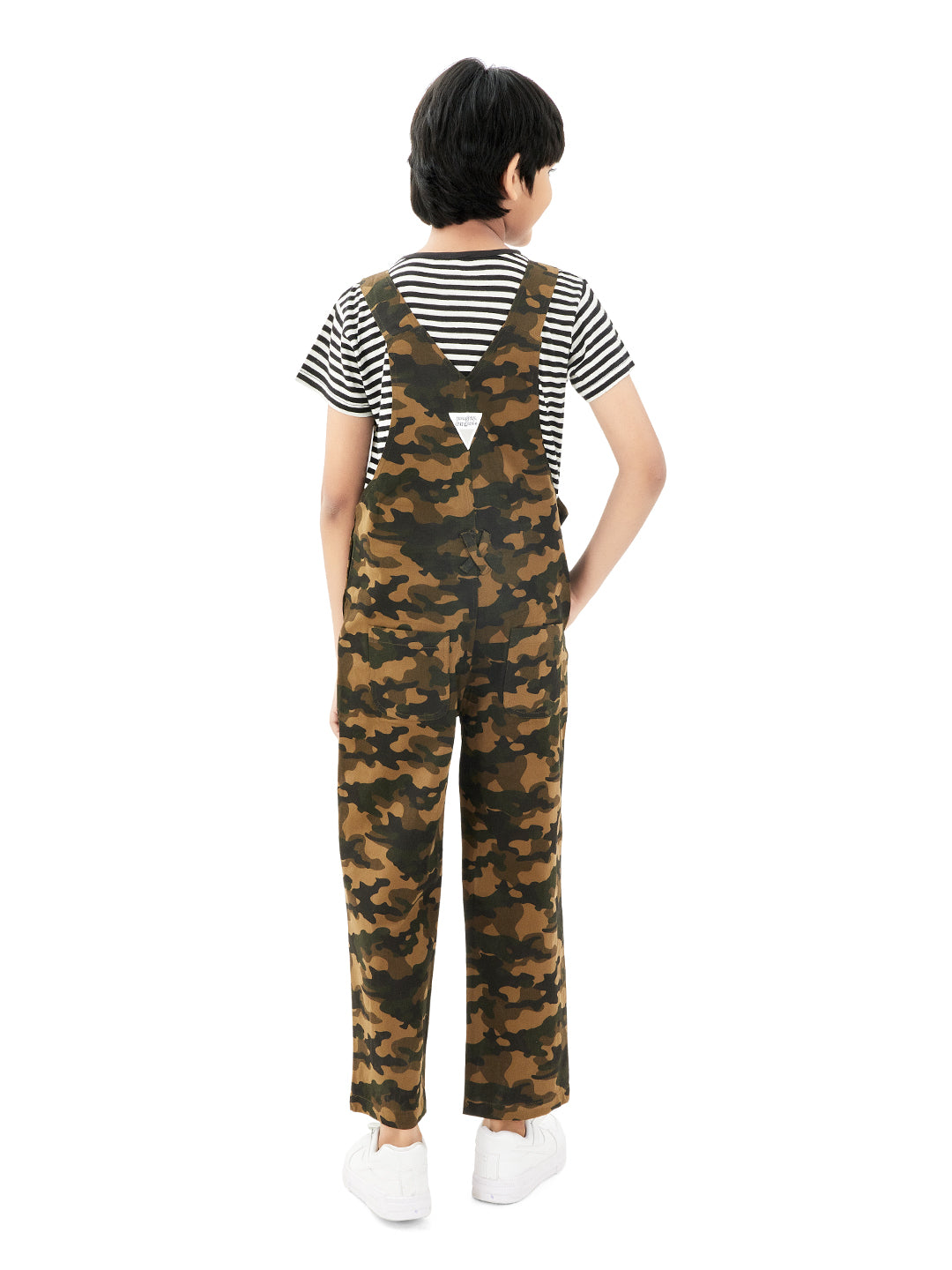 Olele®  Full Length Camouflage Cotton Dungaree - Boys