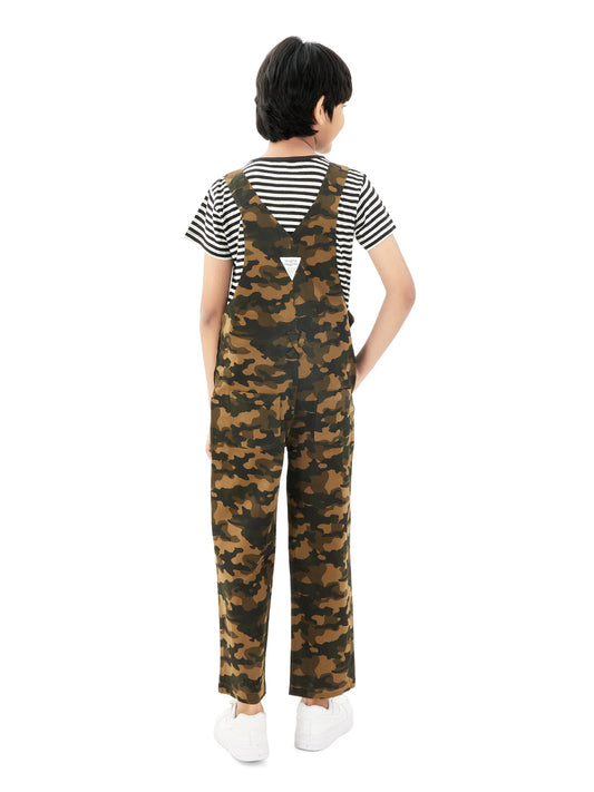 Olele®  Full Length Camouflage Cotton Dungaree - Boys