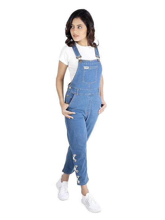OLELE OVERALLS® Eyelet Denim Women Dungaree