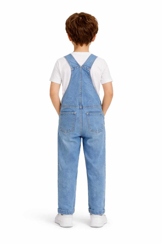 Olele® Boys Vanilla Cotton Denim Dungaree
