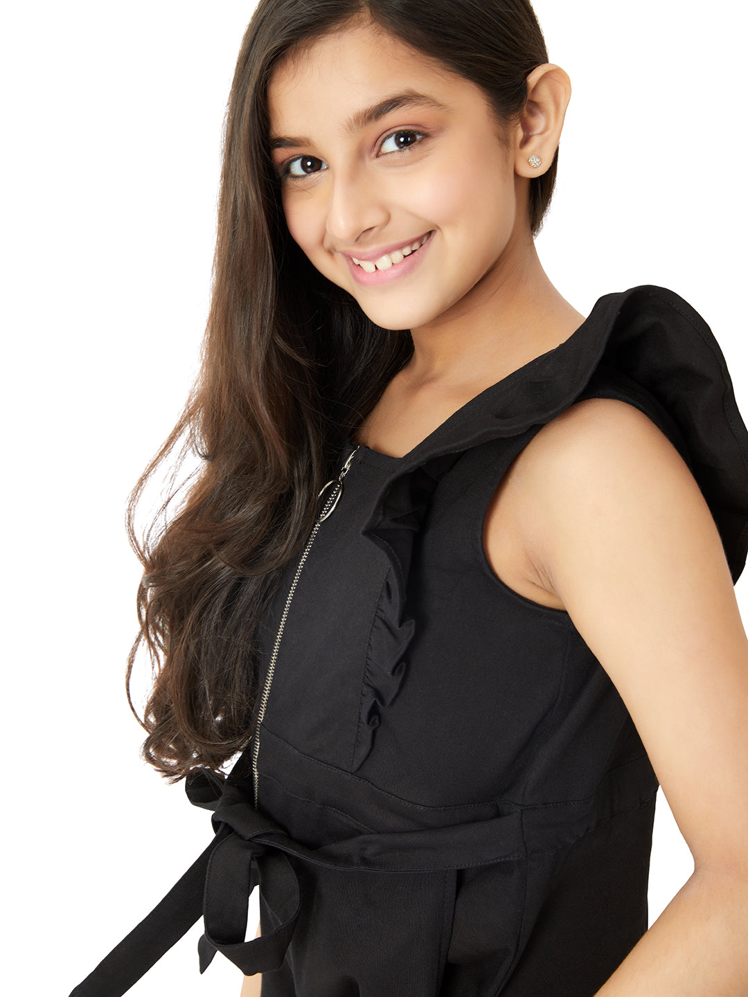Olele® Girls Rocket Romper - Cotton Twill Black