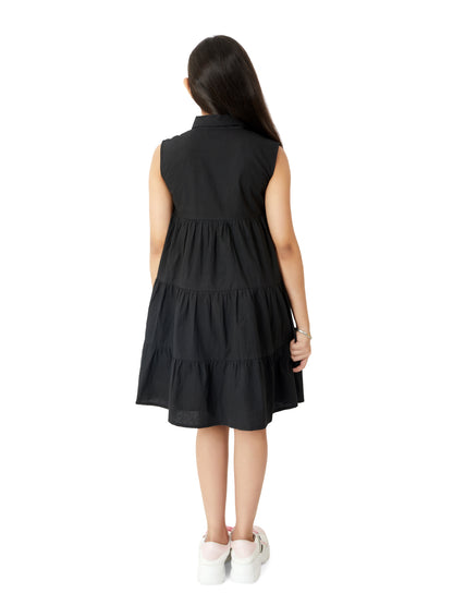Olele® Stella Dress - Black Cotton Linen