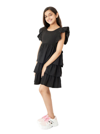Olele® Lilli Layer Dress - Cotton Linen Black