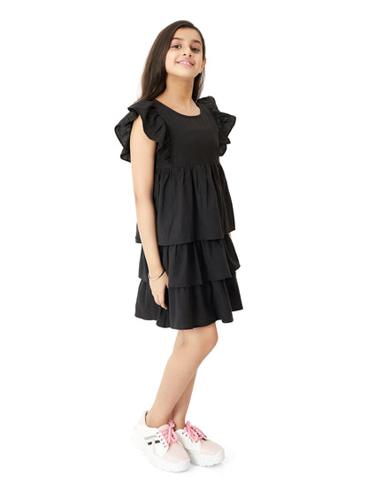 Olele® Lilli Layer Dress - Cotton Linen Black