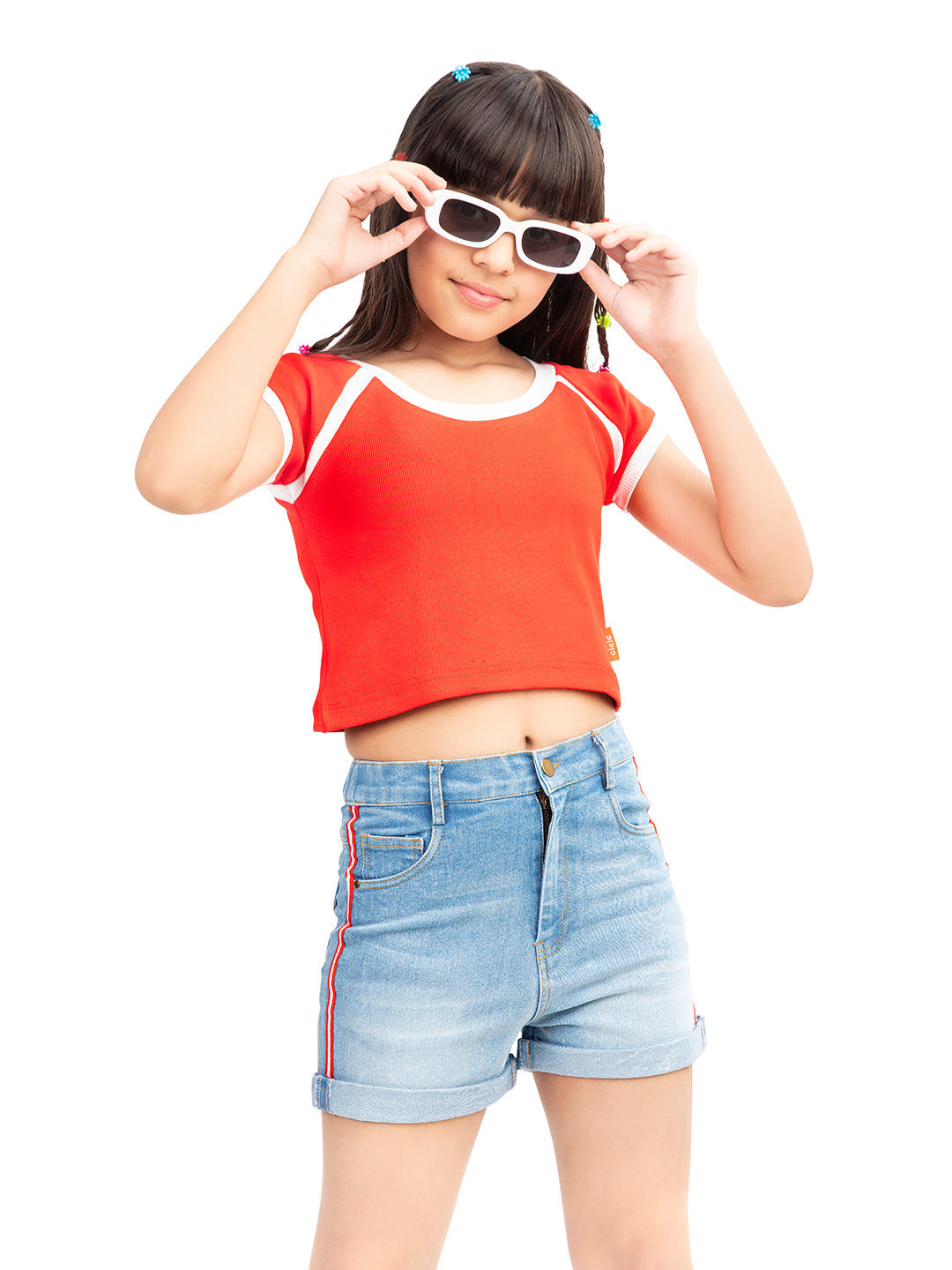 Olele® Girls Cotton Denim Shorts