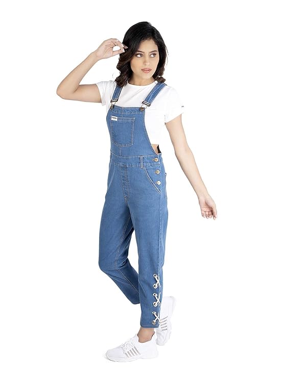OLELE OVERALLS® Eyelet Denim Women Dungaree