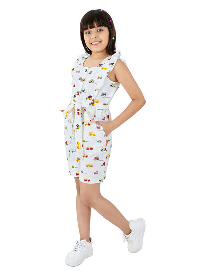Olele® Girls May Romper - Toys Printed Cotton