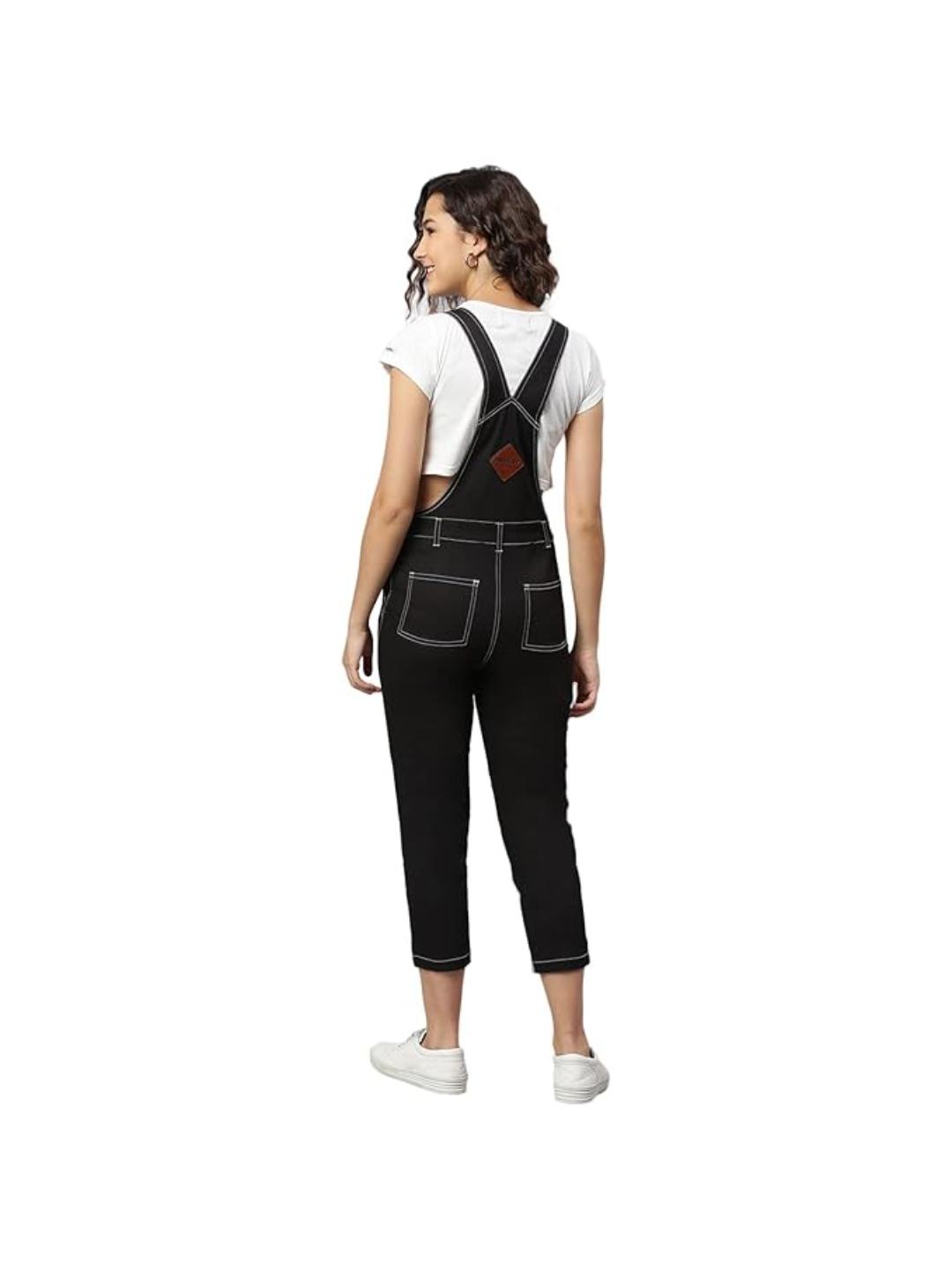 OLELE OVERALLS® Black Twill Women Dungaree