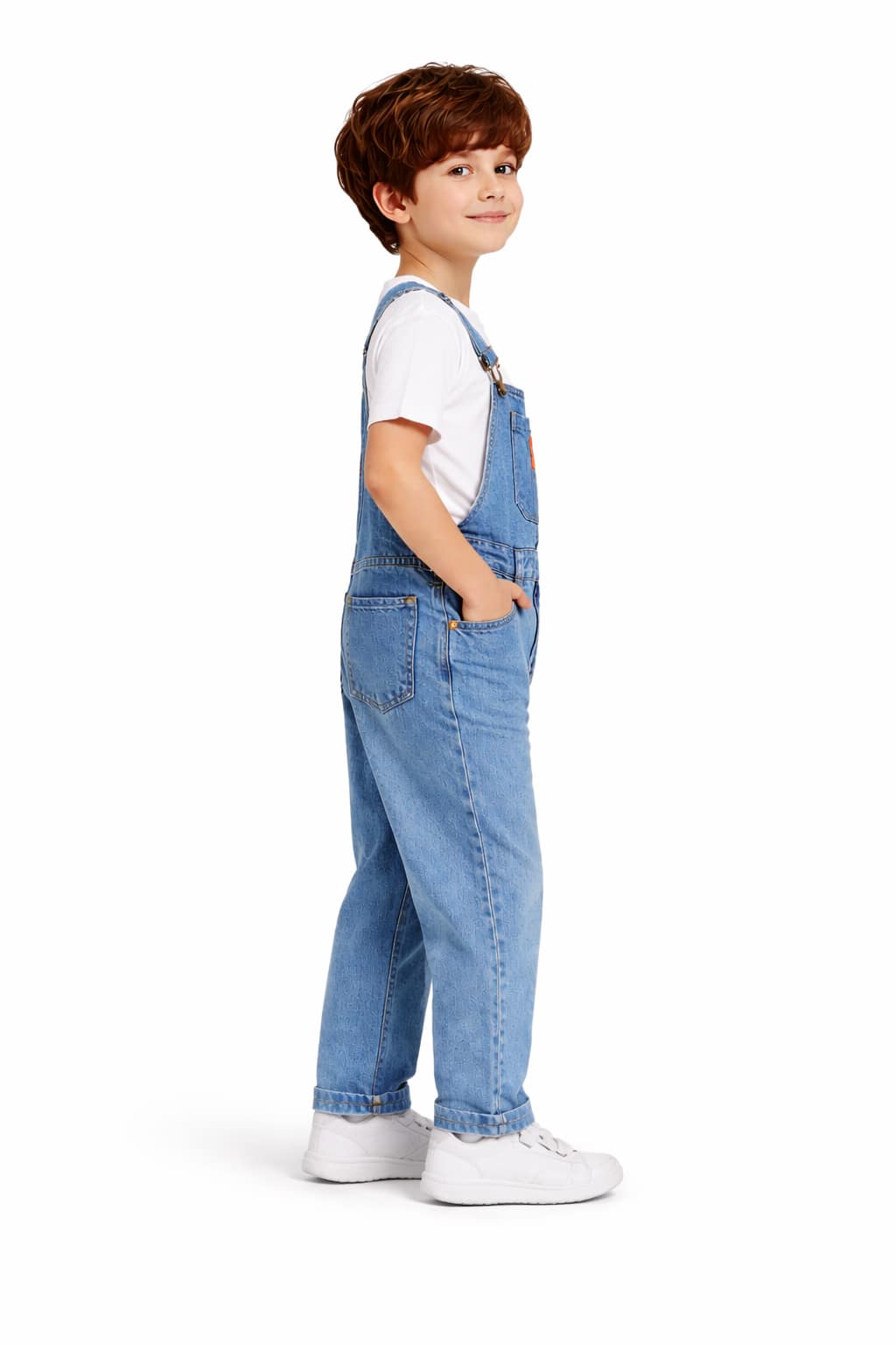 Olele® Boys Vanilla Cotton Denim Dungaree