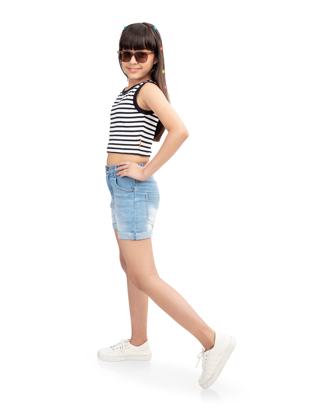 Olele® Girls Cotton Denim Shorts