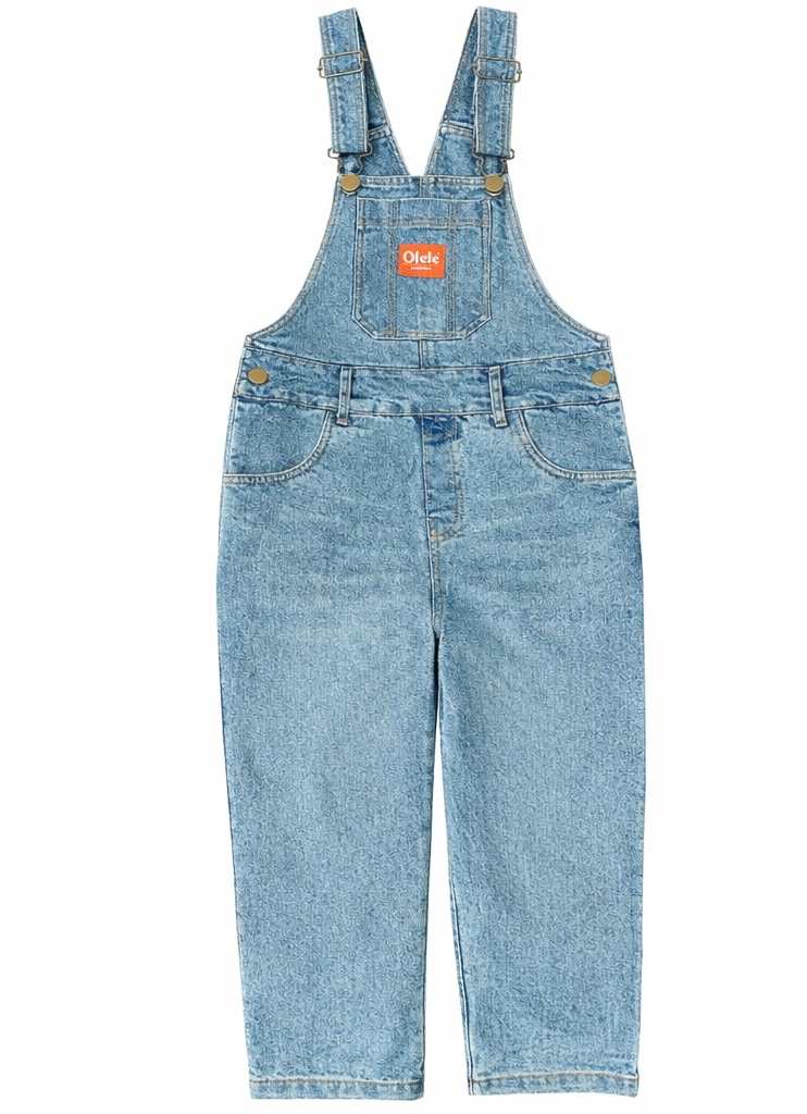 Olele® Boys Vanilla Cotton Denim Dungaree
