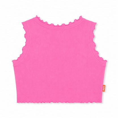 Olele® Girls Cotton Rib Crop Top - Pink