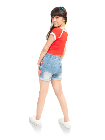 Olele® Girls Cotton Denim Shorts