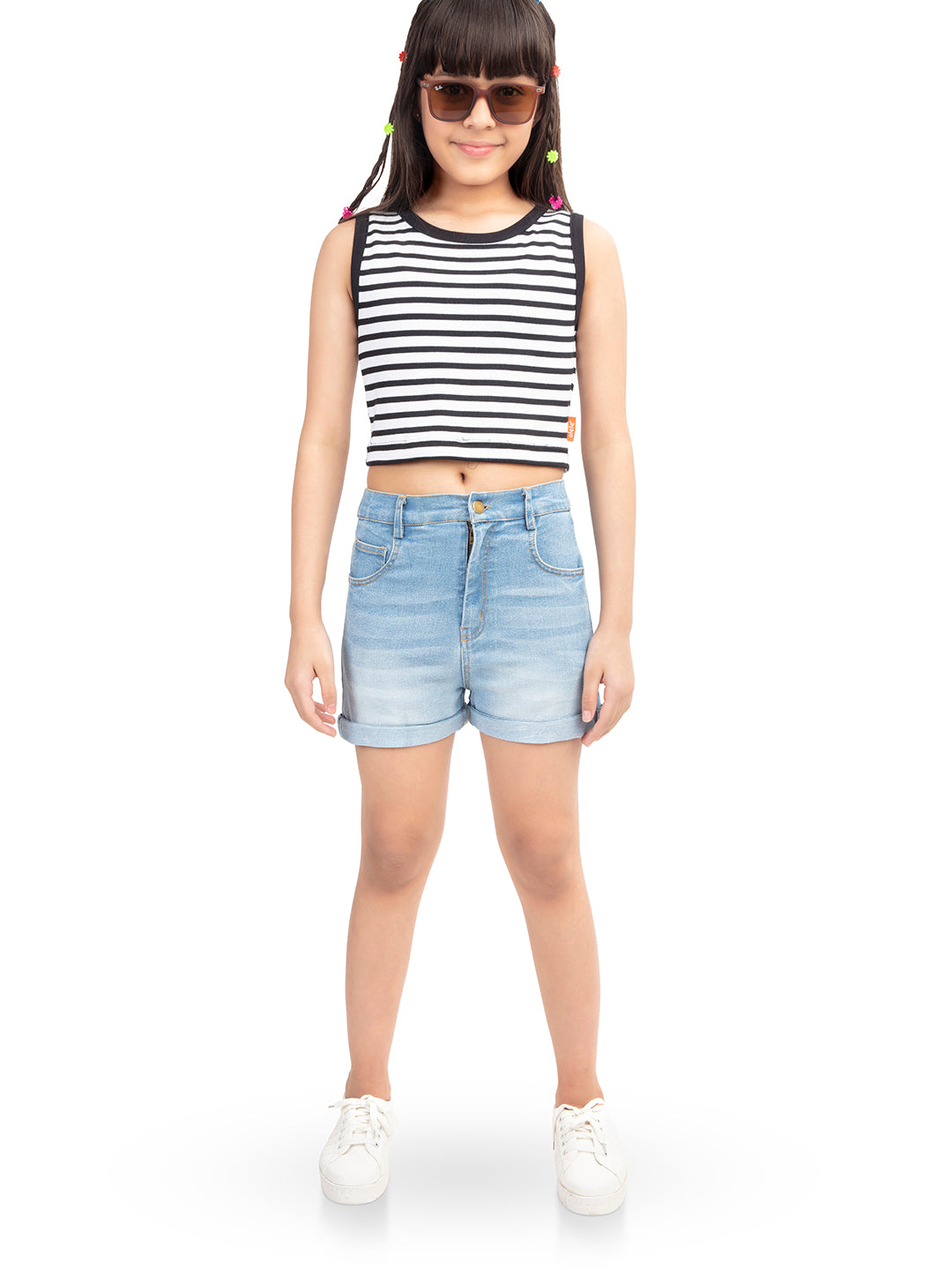 Olele® Girls Cotton Denim Shorts