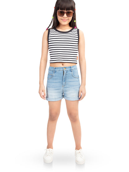 Olele® Girls Cotton Denim Shorts