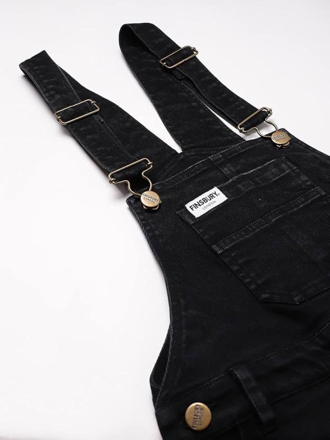 OLELE OVERALLS® Women's Black Denim Dungaree Essential