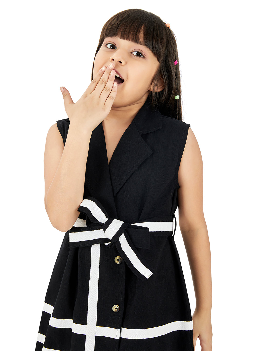 Olele® Girls Sophia Dress - Black Cotton