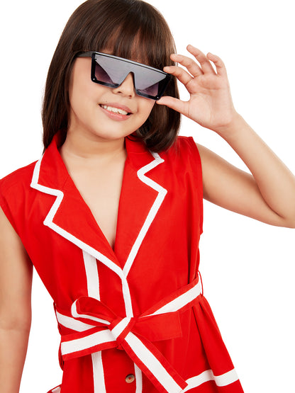 Olele® Girls Sophia Dress - Red Cotton