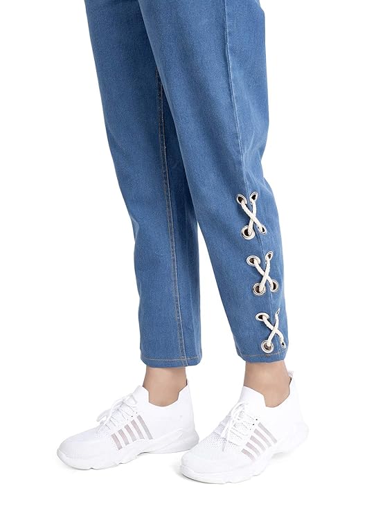OLELE OVERALLS® Eyelet Denim Women Dungaree