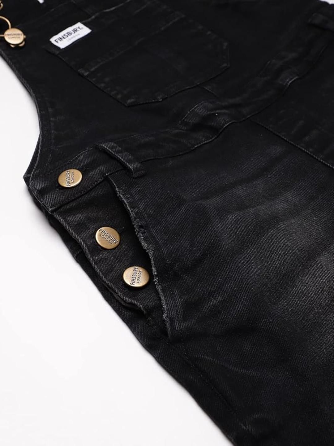OLELE OVERALLS® Women's Black Denim Dungaree Essential