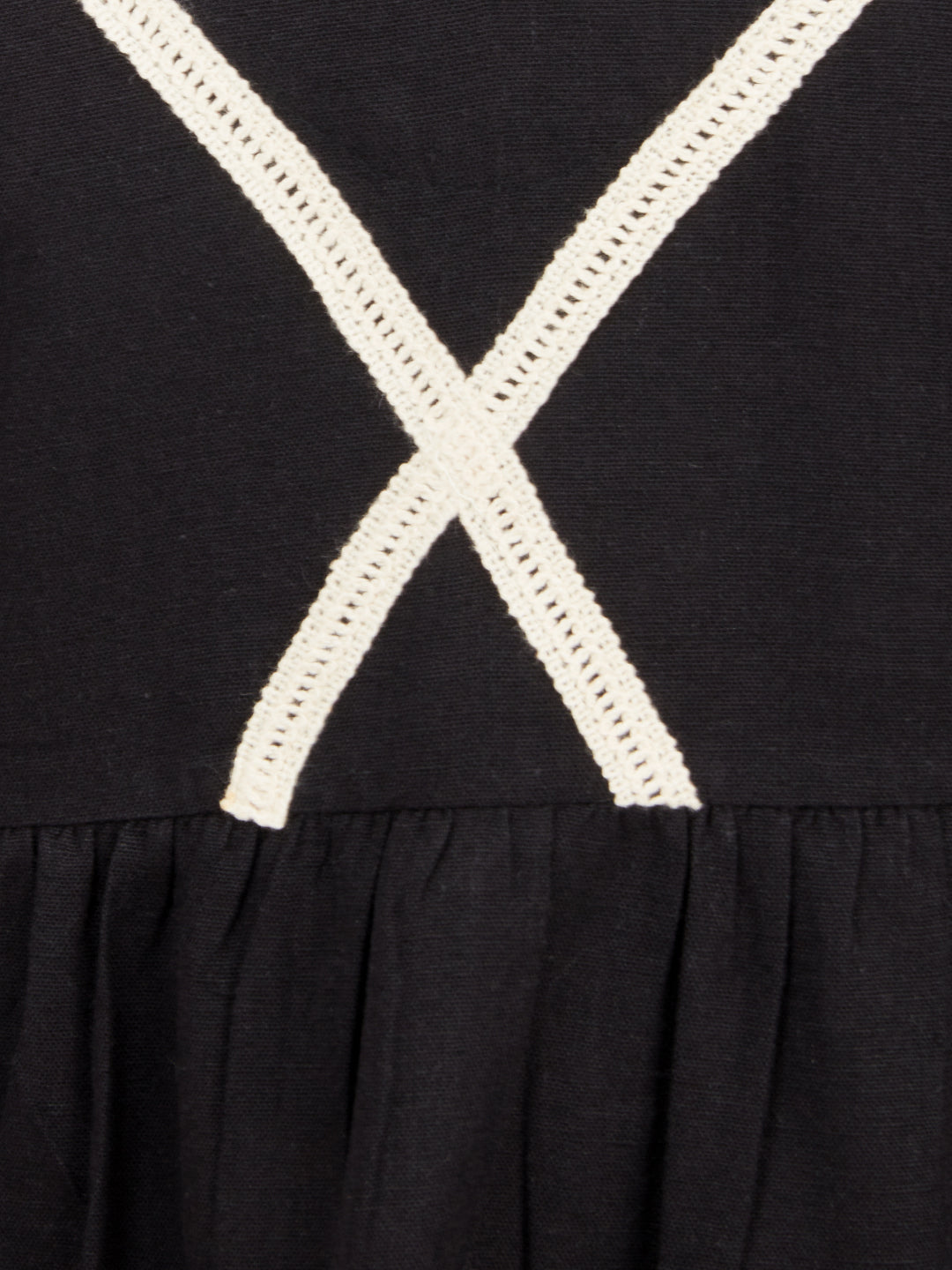 Olele® Girls Linda Lace Cotton Dress - Black