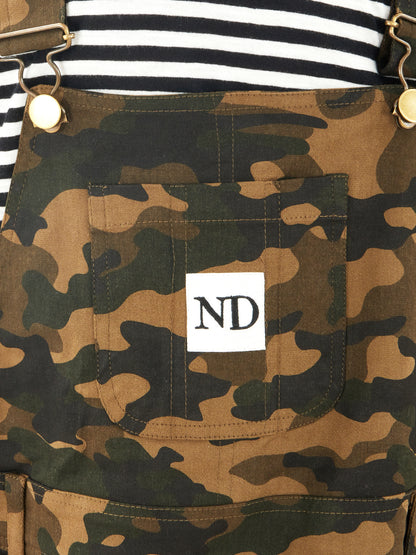 Olele®  Full Length Camouflage Cotton Dungaree - Boys