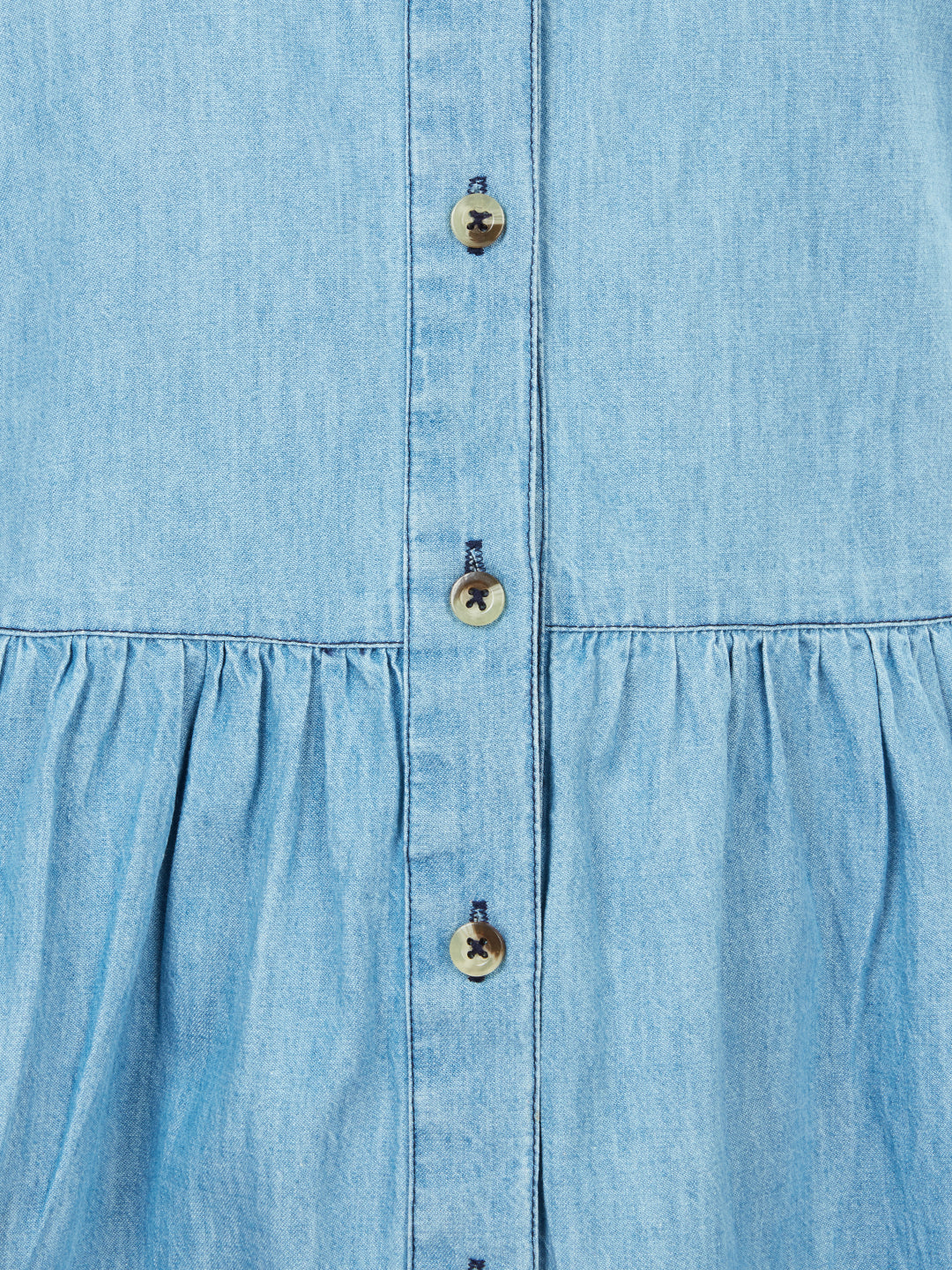 "Olele® Girls Stella Dress - Light Blue Denim "