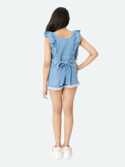 Olele® Girls Rocket Romper - Denim