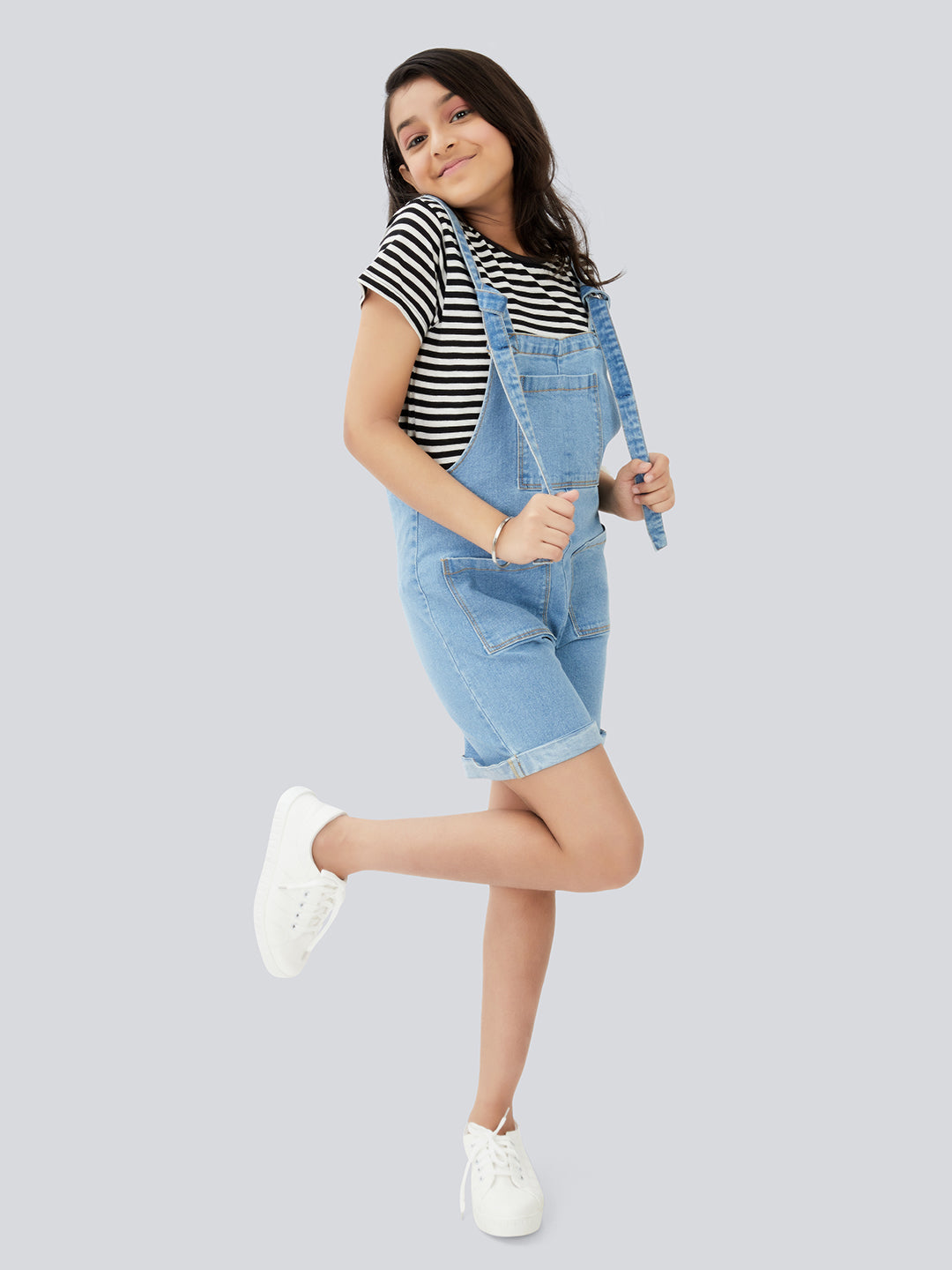 Olele® Girls Firangi Romper - Cotton Denim