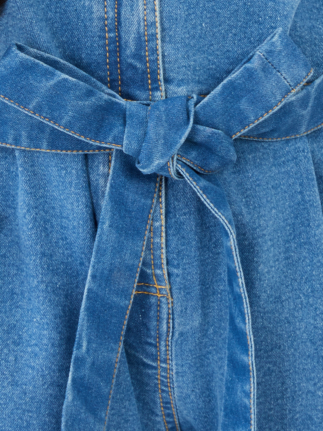 Olele® Girls Brooklyn Boiler Suit with Zipper Opening - Denim
