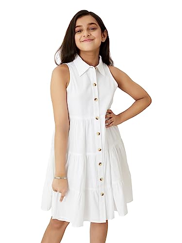 Olele® Stella Dress - White Cotton Linen